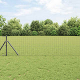 Clôture Vidaxl avec poteau gris 0,6 x 10 m acier et PVC