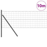Clôture Vidaxl avec poteau gris 0,6 x 10 m acier et PVC