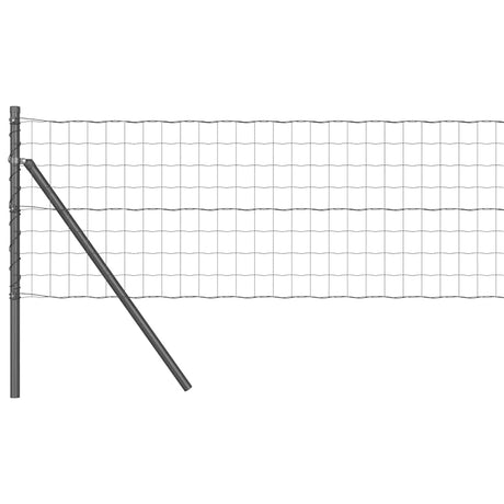 Clôture Vidaxl avec poteau gris 0,4 x 25 m acier et PVC