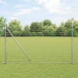Clôture Vidaxl avec poteau argent 1,6 x 10 m acier et PVC