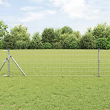 Clôture Vidaxl avec poteau argent 0,4 x 10 m acier et PVC