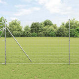 Clôture Vidaxl avec poteau argent 1,5 x 10 m acier et PVC