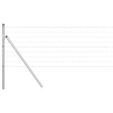 Clôture Vidaxl avec poteau argent 0,4 x 10 m acier et PVC