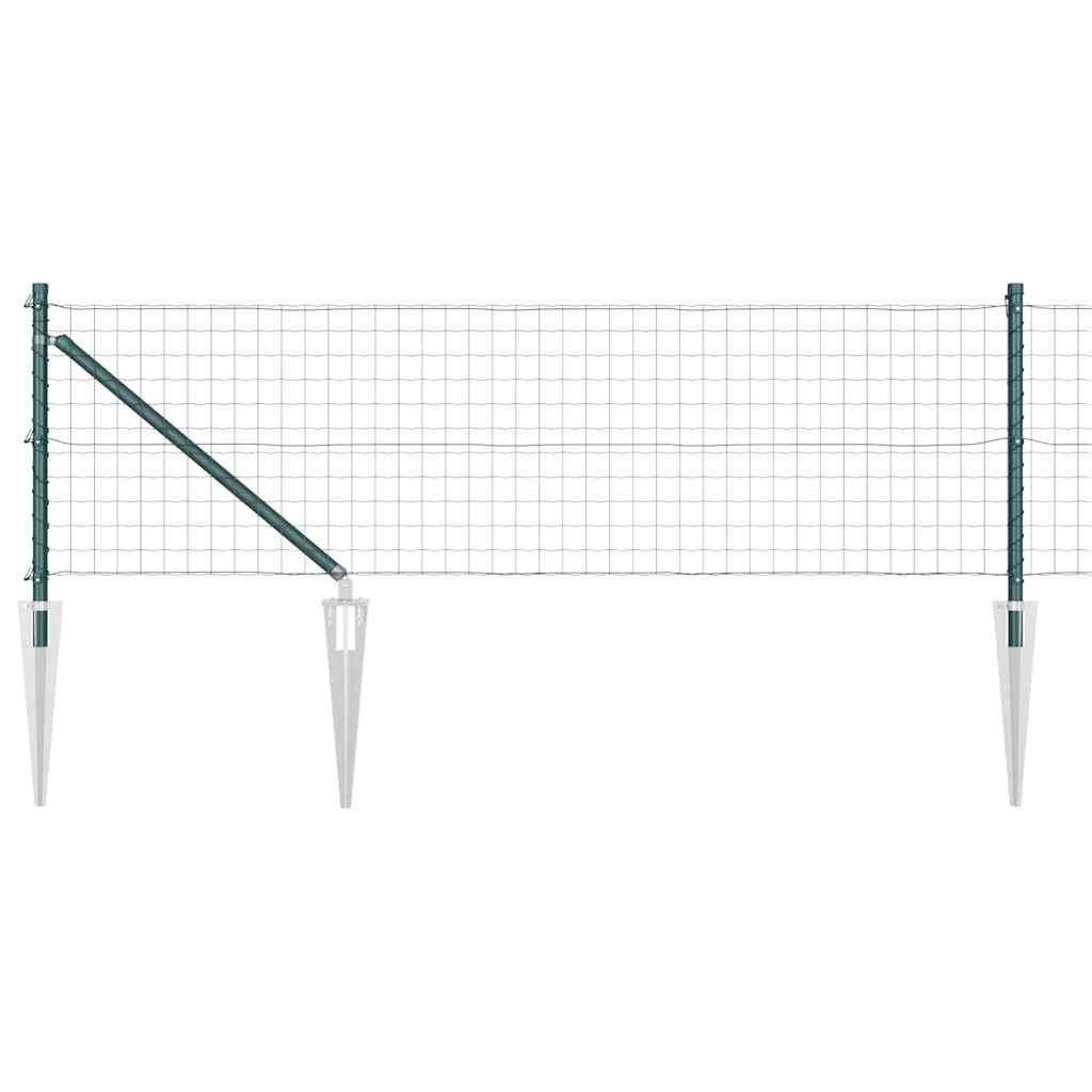 Clôture Vidaxxl avec poteau vert 0,4 x 10 m acier et PVC