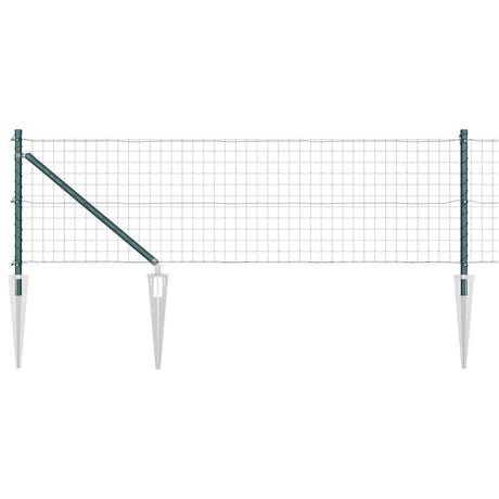 Clôture Vidaxl avec poteau vert 0,8 x 10 m acier et PVC