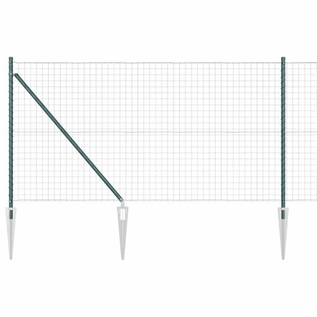 Clôture Vidaxxl avec poteau vert 1 x 10 m acier et PVC