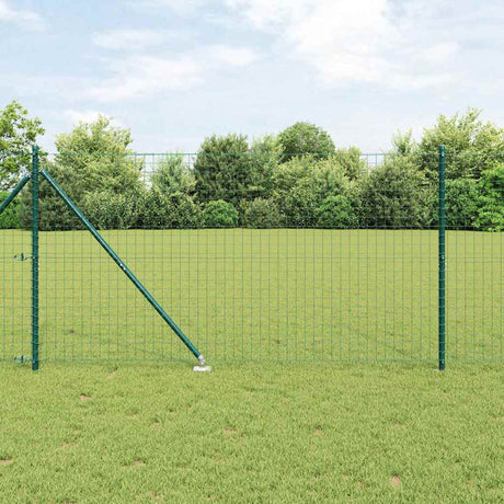 Clôture Vidaxxl avec poteau vert 1,2 x 10 m acier et PVC