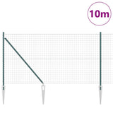 Clôture Vidaxxl avec poteau vert 1,2 x 10 m acier et PVC