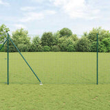 Clôture Vidaxl avec poteau vert 1,5 x 10 m acier et PVC