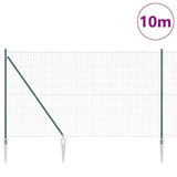 Clôture Vidaxl avec poteau vert 1,5 x 10 m acier et PVC