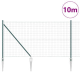 Clôture Vidaxxl avec poteau vert 1 x 10 m acier et PVC