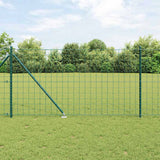 Vidaxl hek met paal groen 1 x 10 m staal