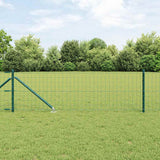 Vidaxl hek met paal groen 0,6 x 10 m staal en pvc