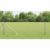 Vidaxl hek met paal zilver 0,8 x 10 m staal