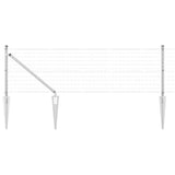 Vidaxl hek met paal zilver 0,8 x 10 m staal
