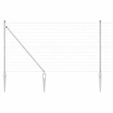 Vidaxl hek met paal zilver 1,2 x 10 m staal