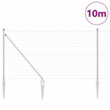 Vidaxl hek met paal zilver 1,2 x 10 m staal