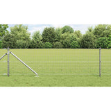 Vidaxl hek met paal zilver 0,4 x 10 m staal