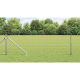 Vidaxl hek met paal zilver 0,4 x 10 m staal