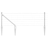 Vidaxl hek met paal zilver 0,4 x 10 m staal