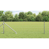 Vidaxl hek met paal zilver 0,4 x 25 m staal