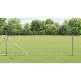 Vidaxl hek met paal zilver 0,6 x 10 m staal