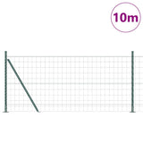 Vidaxl hek met paal groen 0,8 x 10 m staal en pvc