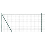 Vidaxl hek met paal groen 1 x 10 m staal en pvc
