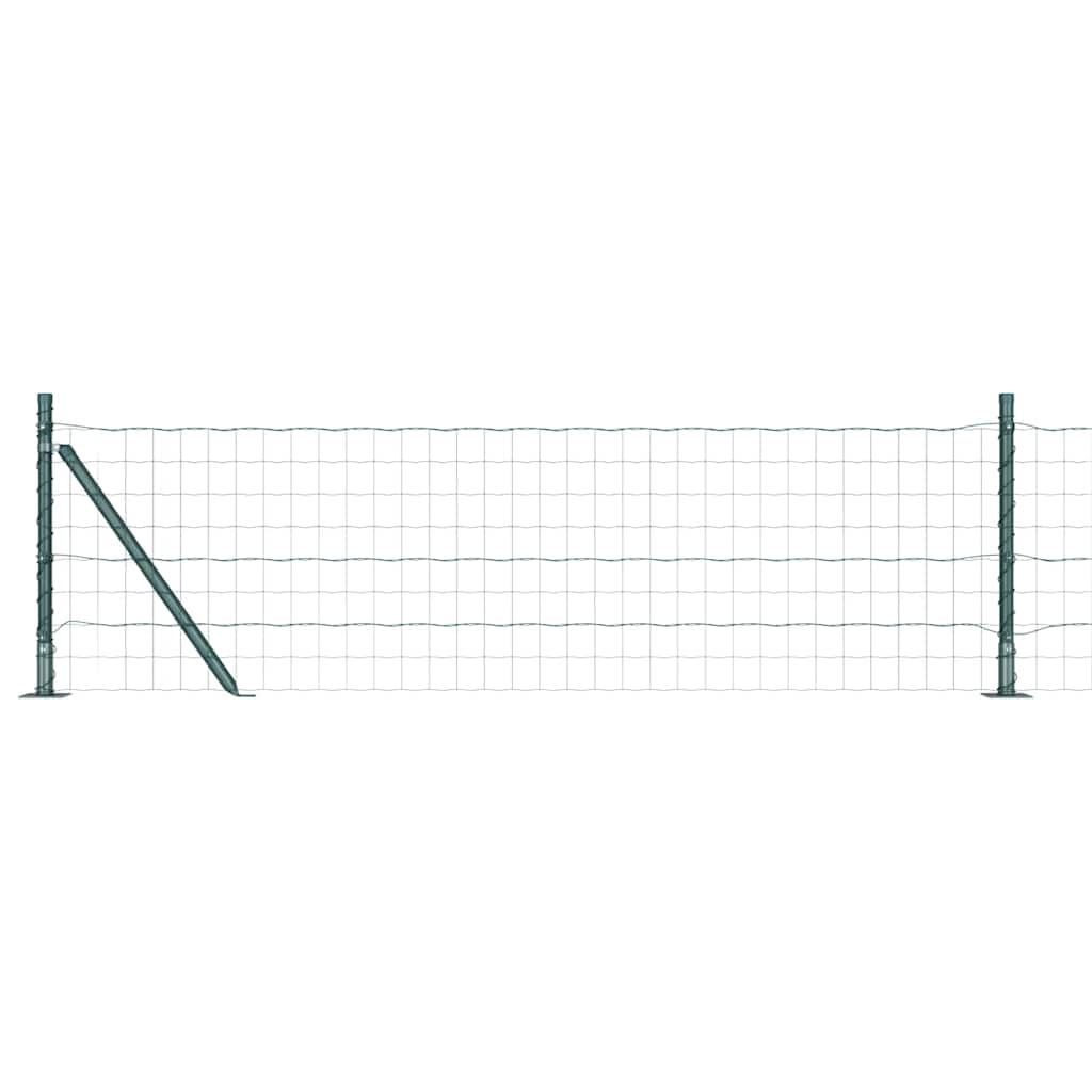 Vidaxl hek met paal groen 0,6 x 10 m staal en pvc