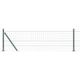 Vidaxl hek met paal groen 0,6 x 10 m staal en pvc