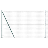 Vidaxl hek met paal groen 1,6 x 10 m staal en pvc