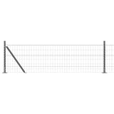 Vidaxl hek met paal grijs 0,6 x 10 m staal en pvc