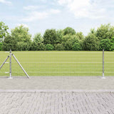 Vidaxl hek met paal zilver 0,6 x 10 m staal