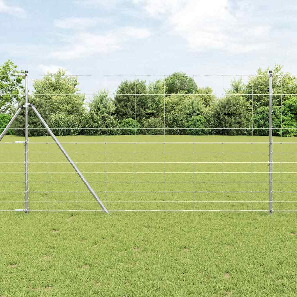 Vidaxl afrasteringspaal gegalvaniseerd 25 x 1,4 m staal