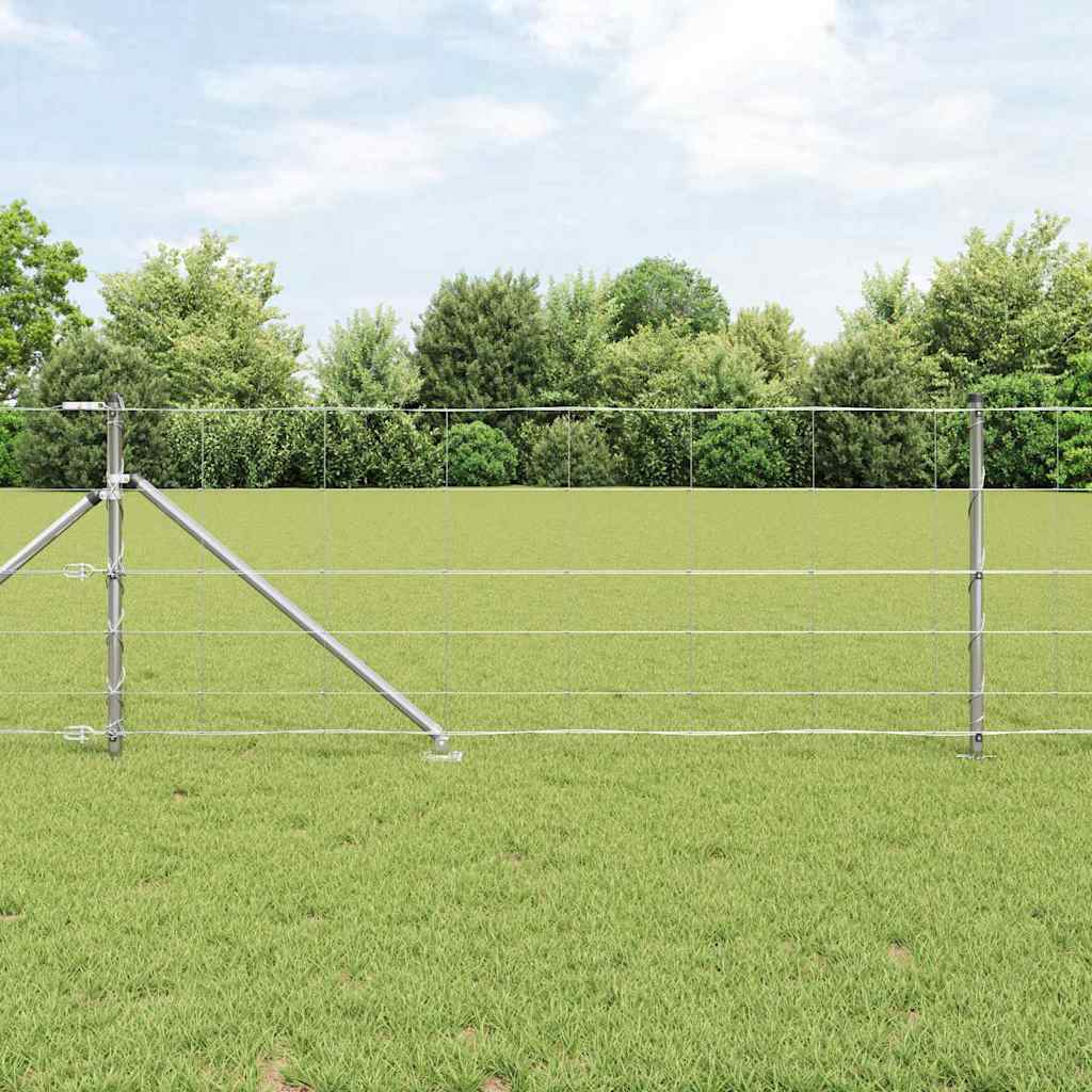 Vidaxl afrasteringspaal gegalvaniseerd 25 x 0,8 m staal