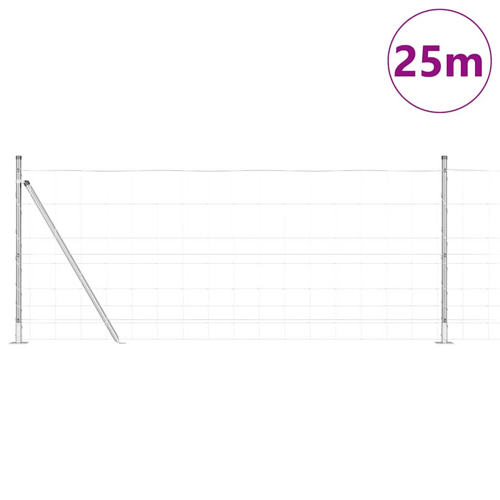 Vidaxl afrasteringspaal gegalvaniseerd 25 x 1 m staal
