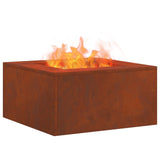 Vidaxl vuurkorf bruin 60 x 60 x 30 cm cortenstaal