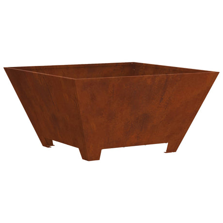 Vidaxl vuurkorf bruin 60 x 60 x 30 cm weerbestendig staal