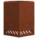 Vidaxl rookloze vuurschaal bruin 48 x 48 x 51 cm cortenstaal