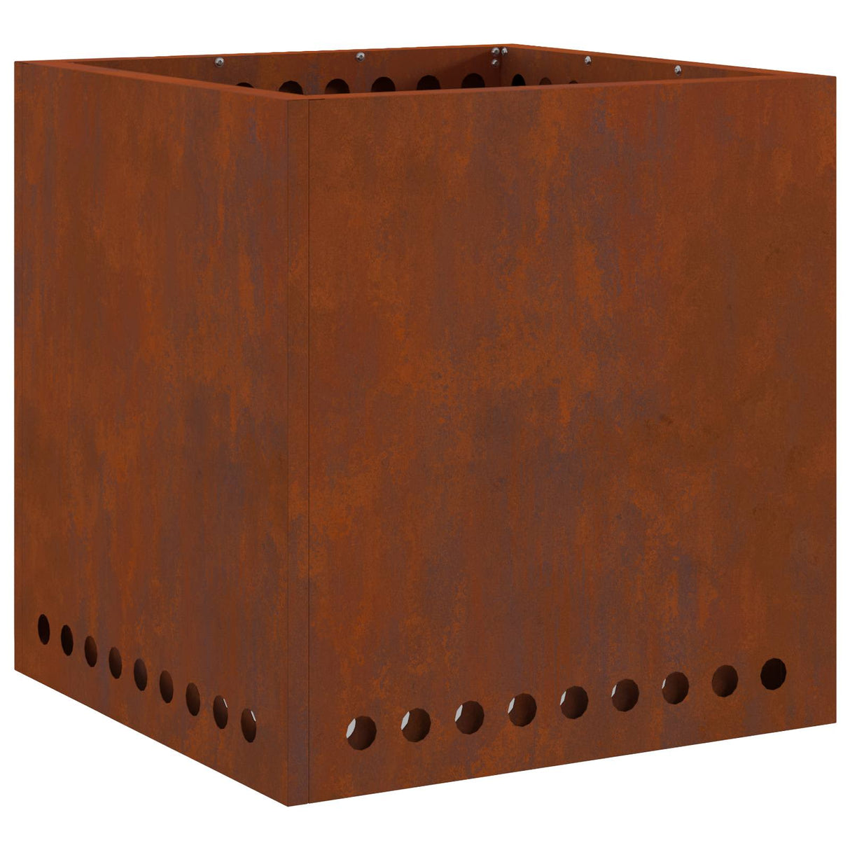 Vidaxl rookloze vuurschaal bruin 48 x 48 x 50 cm cortenstaal