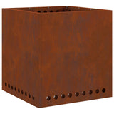 Vidaxl rookloze vuurschaal bruin 48 x 48 x 50 cm cortenstaal