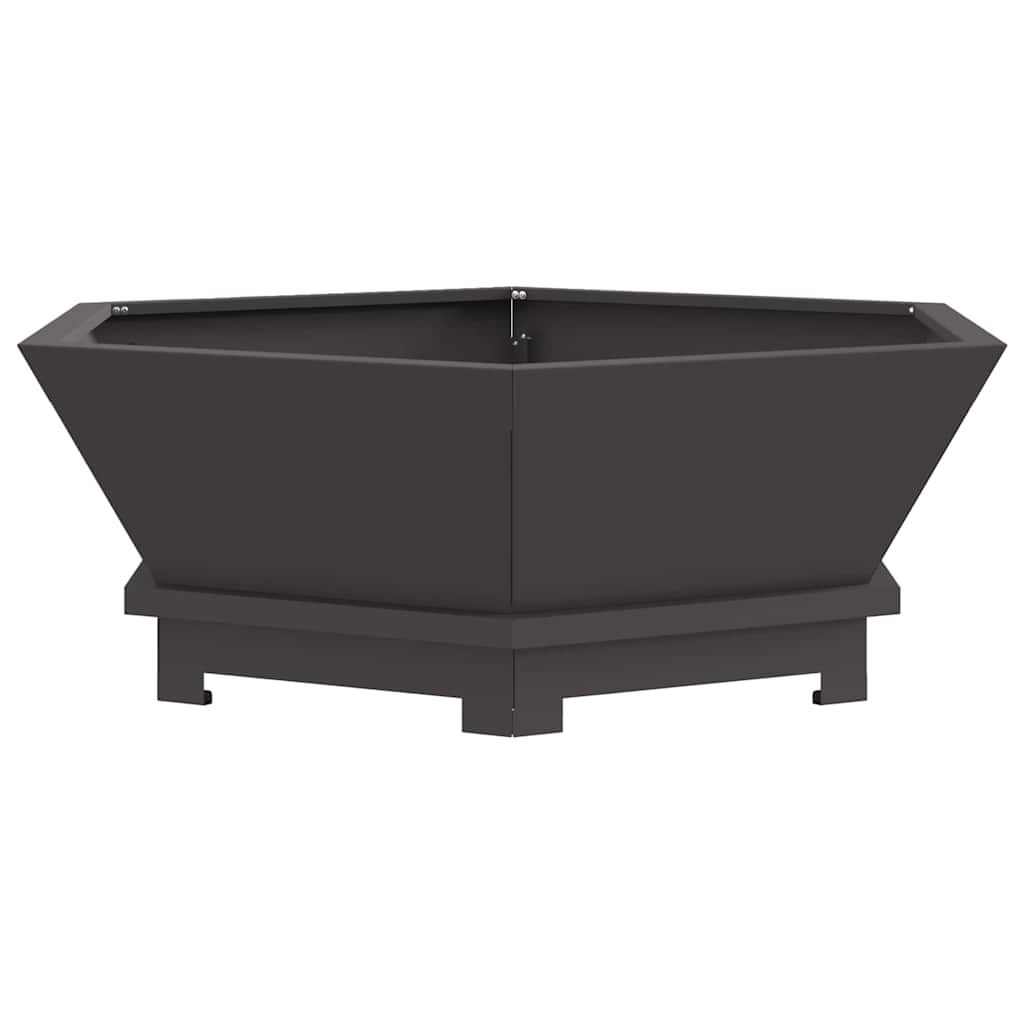 Vidaxl vuurkorf zwart 75 x 75 x 28 cm staal