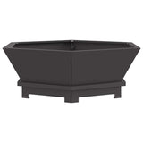 Vidaxl vuurkorf zwart 75 x 75 x 28 cm staal