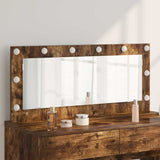 Vidaxl schmink spiegel rechthoekig gerookt eiken 100 x 45 x 18 cm