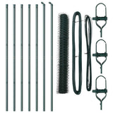 Vidaxl afrasteringspaal groen 10 x 1,4 m (50 mm gaas) staal en pvc