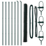 Vidaxl afrasteringspaal groen 10 x 1,6 m (36 mm gaas) staal en pvc
