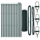 Vidaxl afrasteringspaal groen 25 x 0,6 m (13 mm gaas) staal en pvc