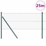 Vidaxl afrasteringspaal groen 25 x 0,6 m (13 mm gaas) staal en pvc