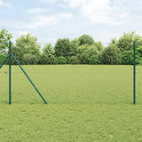 Vidaxl afrasteringspaal groen 25 x 1,4 m (25 mm gaas) staal en pvc