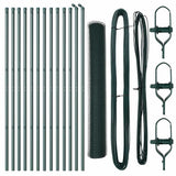 Vidaxl afrasteringspaal groen 25 x 1,4 m (25 mm gaas) staal en pvc